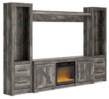 Load image into Gallery viewer, Wynnlow 4-Piece Entertainment Center with Electric Fireplace
