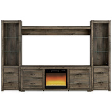 Load image into Gallery viewer, Trinell 4-Piece Entertainment Center with Electric Fireplace
