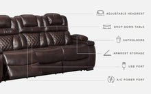 Load image into Gallery viewer, Warnerton - Pwr Rec Sofa With Adj Headrest
