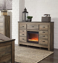 Load image into Gallery viewer, Trinell Dresser with Electric Fireplace
