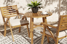 Load image into Gallery viewer, Vallerie Brown Outdoor Chairs with Table Set (Set of 3)
