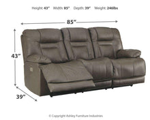 Load image into Gallery viewer, Wurstrow - Pwr Rec Sofa With Adj Headrest
