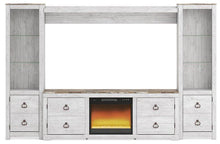 Load image into Gallery viewer, Willowton 4-Piece Entertainment Center with Electric Fireplace
