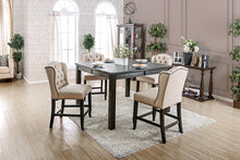 Load image into Gallery viewer, Sania III Antique Black, Ivory 7 Pc. Sq Counter Ht. Table Set
