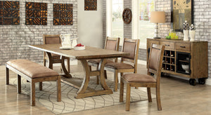 Gianna Rustic Oak 7 Pc. Dining Table Set