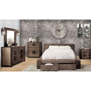 JANEIRO Rustic Natural Tone 4 Pc. Queen Bedroom Set