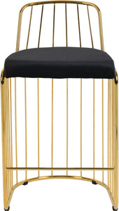 Gio Black Velvet Stool