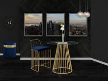 Load image into Gallery viewer, Gio Navy Velvet Stool
