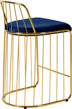 Load image into Gallery viewer, Gio Navy Velvet Stool
