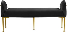 Load image into Gallery viewer, Owen Black Velvet Bench
