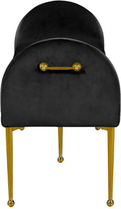 Owen Black Velvet Bench