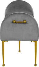 Load image into Gallery viewer, Owen Grey Velvet Bench
