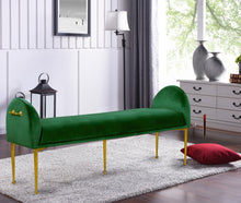 Load image into Gallery viewer, Owen Green Velvet Bench
