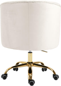 Arden Cream Velvet Office Chair