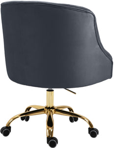 Arden Grey Velvet Office Chair