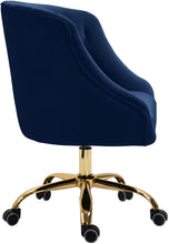 Load image into Gallery viewer, Arden Navy Velvet Office Chair
