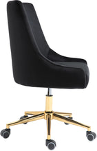 Load image into Gallery viewer, Karina Black Velvet Office Chair
