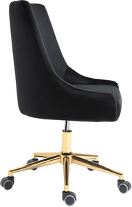 Karina Black Velvet Office Chair