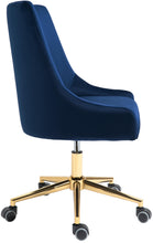 Load image into Gallery viewer, Karina Navy Velvet Office Chair
