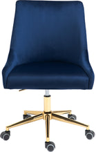 Load image into Gallery viewer, Karina Navy Velvet Office Chair
