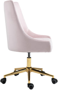 Karina Pink Velvet Office Chair