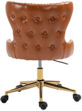 Load image into Gallery viewer, Hendrix Cognac Faux Leather Office Chair
