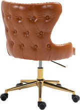 Load image into Gallery viewer, Hendrix Cognac Faux Leather Office Chair
