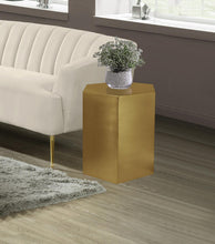 Load image into Gallery viewer, Hexagon Brushed Gold End Table
