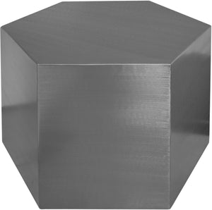 Hexagon Brushed Chrome Coffee Table