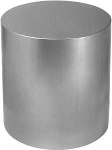 Cylinder Brushed Chrome End Table