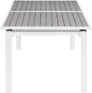 Nizuc Grey manufactured wood Outdoor Patio Extendable Aluminum Dining Table