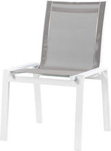 Load image into Gallery viewer, Nizuc Grey Mesh Waterproof Fabric Outdoor Patio Aluminum Mesh Dining Chair
