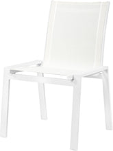 Load image into Gallery viewer, Nizuc White Mesh Waterproof Fabric Outdoor Patio Aluminum Mesh Dining Chair
