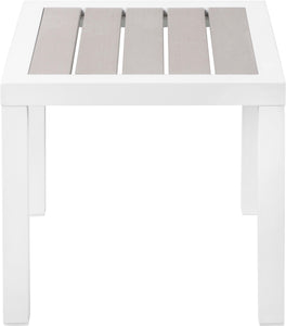 Nizuc Grey manufactured wood Outdoor Patio Aluminum End Table