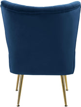 Load image into Gallery viewer, Tess Navy Velvet Accent Chair
