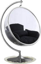 Load image into Gallery viewer, Luna Black Durable Fabric Acrylic Swing Chair
