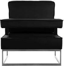 Load image into Gallery viewer, Noah Black Velvet Accent Chair
