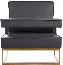 Load image into Gallery viewer, Noah Grey Velvet Accent Chair
