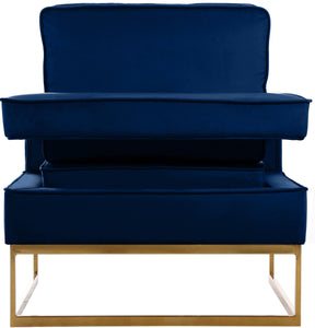 Noah Navy Velvet Accent Chair