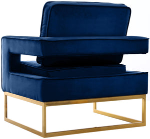 Noah Navy Velvet Accent Chair