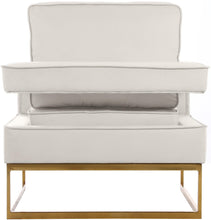 Load image into Gallery viewer, Noah Cream Velvet Accent Chair
