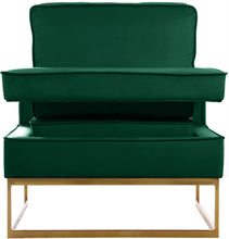 Load image into Gallery viewer, Noah Green Velvet Accent Chair
