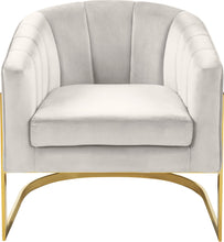 Load image into Gallery viewer, Carter Cream Velvet Accent Chair
