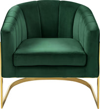 Load image into Gallery viewer, Carter Green Velvet Accent Chair
