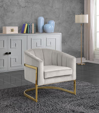 Load image into Gallery viewer, Carter Cream Velvet Accent Chair
