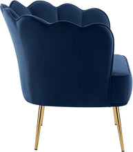 Load image into Gallery viewer, Jester Navy Velvet Accent Chair
