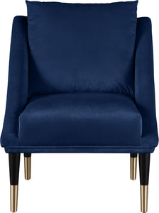 Elegante Navy Velvet Accent Chair