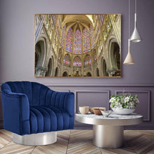 Load image into Gallery viewer, Farrah Navy Velvet Accent Chair
