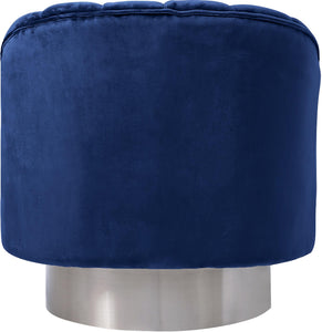 Farrah Navy Velvet Accent Chair