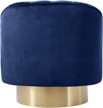 Load image into Gallery viewer, Farrah Navy Velvet Accent Chair
